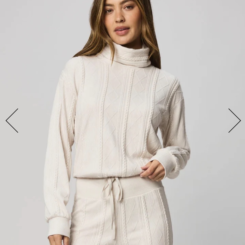 Splendid Women's Ivory Cowl Neck Sweater